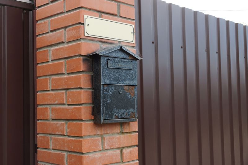 Large Brick Mailbox with Pillars